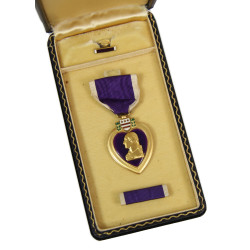 Medal, Purple Heart, in Case, A.E. Co., Utica, NY, 1943