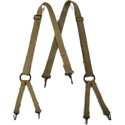 Suspenders, Belt, M-1941, USMC, 1st Type, Flat Buckles