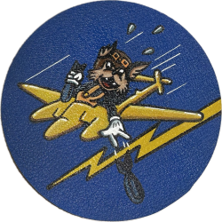 Chest Insignia, 430th Fighter Squadron, 474th Fighter Group, 9th Air Force, Leather