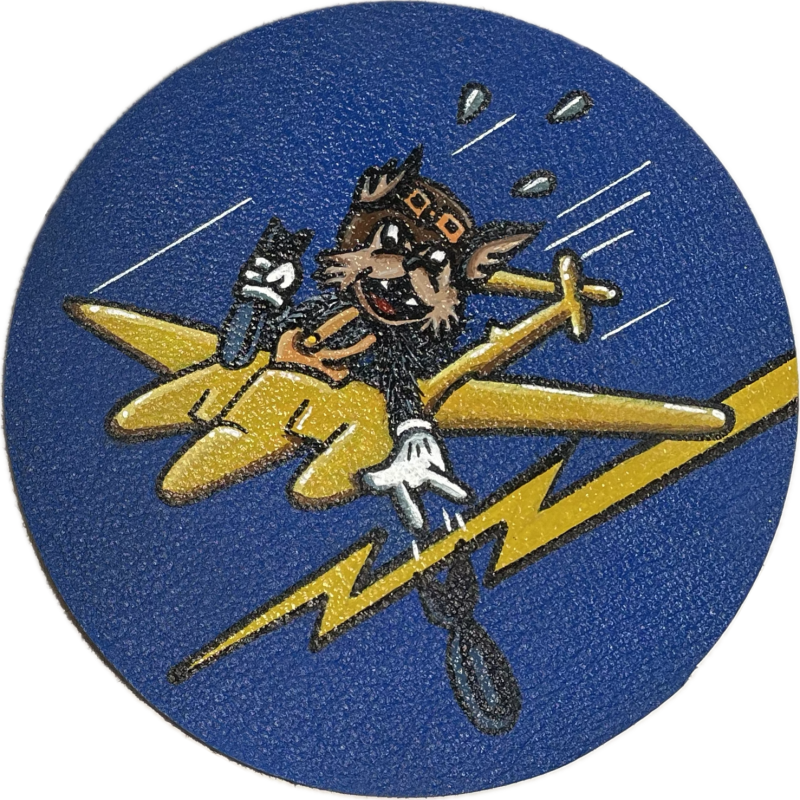 Chest Insignia, 430th Fighter Squadron, 474th Fighter Group, 9th Air Force, Leather