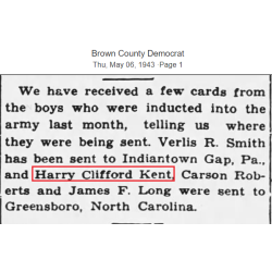 Grouping, Pfc. Harry Kent, Co. G, 291st Inf. Regt., 75th Infantry Division, KIA, Battle of the Bulge