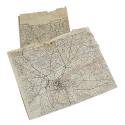 Lot of Two Allied Maps, SAINT-HILAIRE-DU-HARCOUËT & AVRANCHES, Normandy, 1944