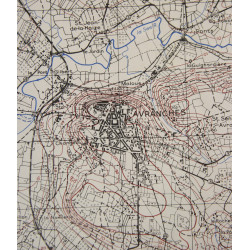 Lot de deux cartes alliées, SAINT-HILAIRE-DU-HARCOUËT & AVRANCHES, Normandie, 1944