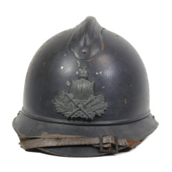 Helmet, Adrian, M1915, French Engineers, Early Insignia, Complete