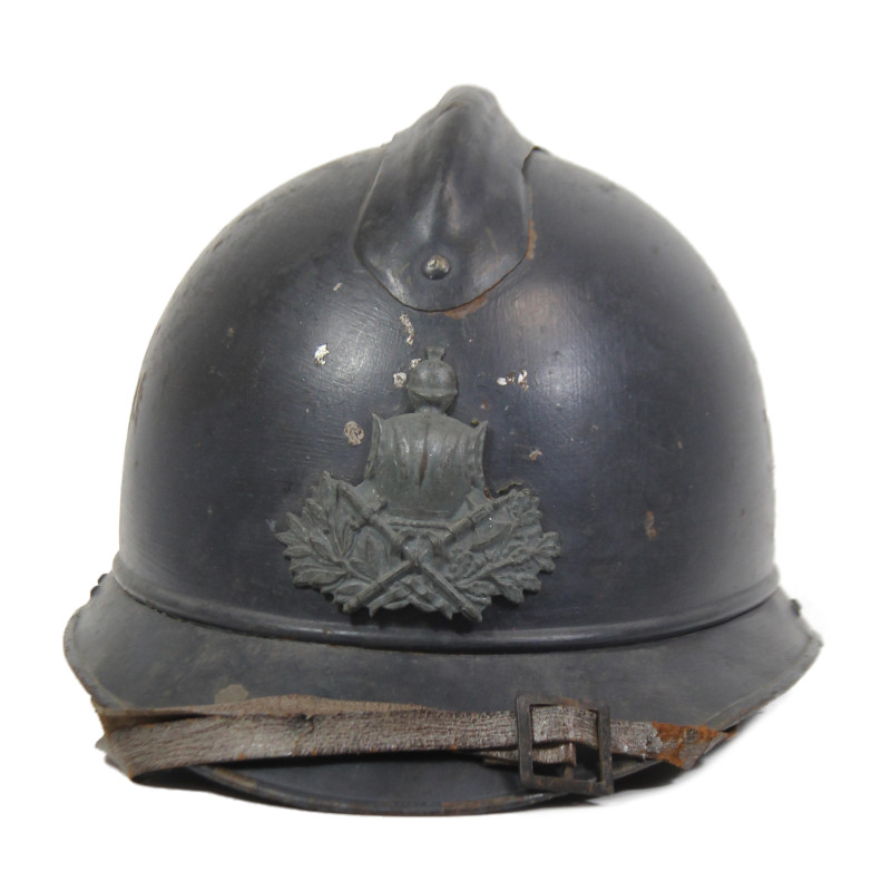 Casque Adrian, Mle 1915, génie français, attribut du 1er type, complet