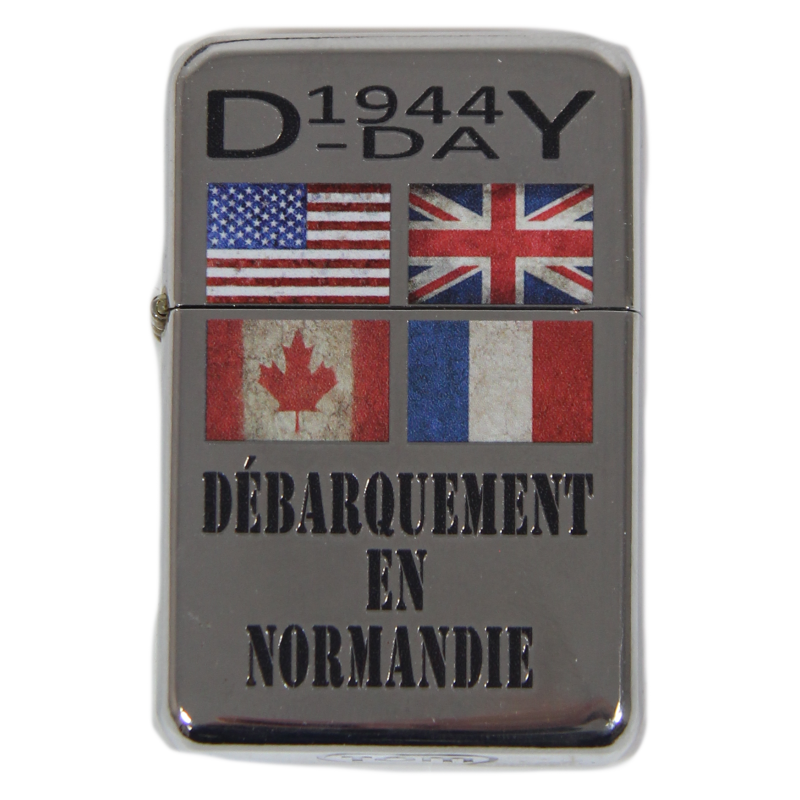 Briquet type ZIPPO, D-Day 1944, Drapeaux