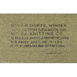 Undershirts, Winter, OD, US Army, Medium