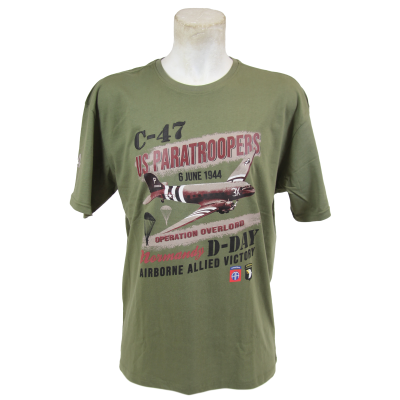 T-shirt, C-47 US Paratroopers, kaki