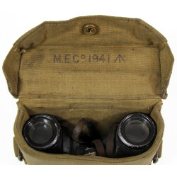 Binoculars, 6x30, BAUSCH & LOMB OPT. CO., War Aid, with British Case, M.E. Co. 1941