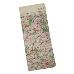 Carte alliée, Navigation Chart, RAF & USAAF, PARIS, 1942