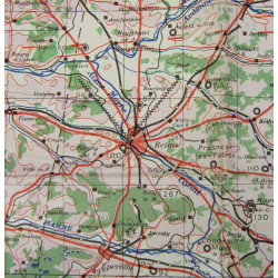 Carte alliée, Navigation Chart, RAF & USAAF, PARIS, 1942