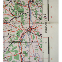 Carte alliée, Navigation Chart, RAF & USAAF, PARIS, 1942