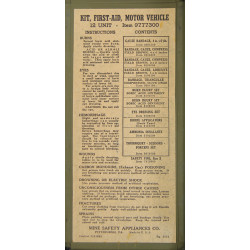 Kit, First-Aid, Motor, Vehicle, 12 Unit, Item No. 9777300, 1st Type, 1942, Full