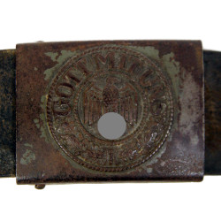 Belt, Wehrmacht, Heer, Painted-Steel Buckle, 1940-1941