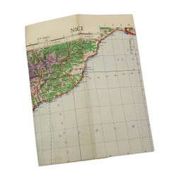 Carte alliée, Navigation Chart, RAF & USAAF, NICE, 1941