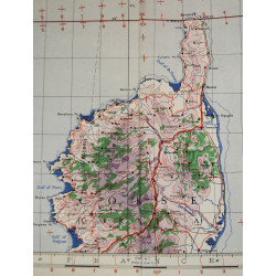 Carte alliée, Navigation Chart, RAF & USAAF, NICE, 1941