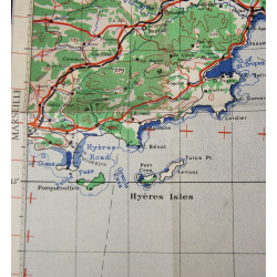 Carte alliée, Navigation Chart, RAF & USAAF, NICE, 1941