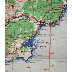 Carte alliée, Navigation Chart, RAF & USAAF, NICE, 1941