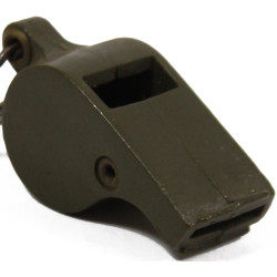 Whistle, Plastic, OD, US Army, L.P. 1943