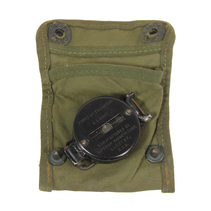 Compass, Marching, SUPERIOR MAGNETO CORP., with Impregnated Canvas Pouch