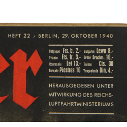 Magazine, Der Adler, October 29, 1940, French Edition