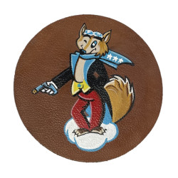 Chest Insignia, 31st Fighter Squadron, 37th Fighter Group, 15th Air Force, Leather