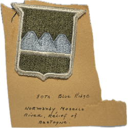 Patch, 80th Infantry Division, Normandy, Moselle, Bastogne