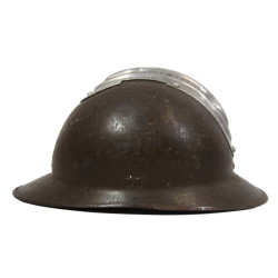 Helmet, Adrian, M-1926, with Captured German Belt and FFI Armband, Paris, 1944