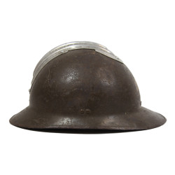 Helmet, Adrian, M-1926, with Captured German Belt and FFI Armband, Paris, 1944