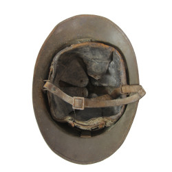 Casque Adrian, Mle 1926, ceinturon de prise et brassard FFI, Paris, 1944