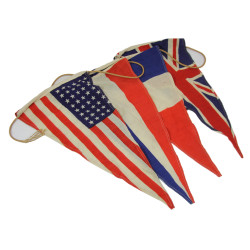 Chain, Flag, Pennants, Allied Nations, Britain, France, Netherlands, United States