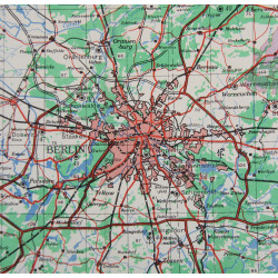 Carte alliée, Navigation Chart, RAF & USAAF, BERLIN, 1943