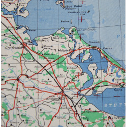 Carte alliée, Navigation Chart, RAF & USAAF, BERLIN, 1943