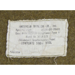 Blanket, Wool, US Army, Type I, 1943