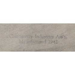 Demi-toile de tente, 1er type, US Army, Community Industries Ass'n, 1942