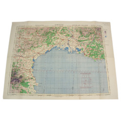 Carte alliée, Navigation Chart, RAF & USAAF, MARSEILLE, 1942