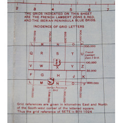 Carte alliée, Navigation Chart, RAF & USAAF, MARSEILLE, 1942