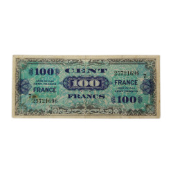 Banknote, 100 Francs, Invasion Money, 1944