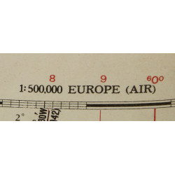 Carte alliée, Navigation Chart, RAF & USAAF, LYON, 1942