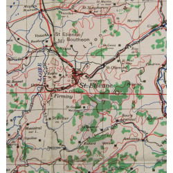 Carte alliée, Navigation Chart, RAF & USAAF, LYON, 1942