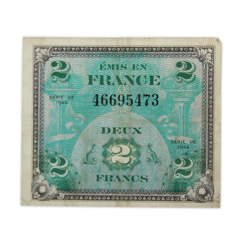 Billet d'invasion, 2 francs, 1944