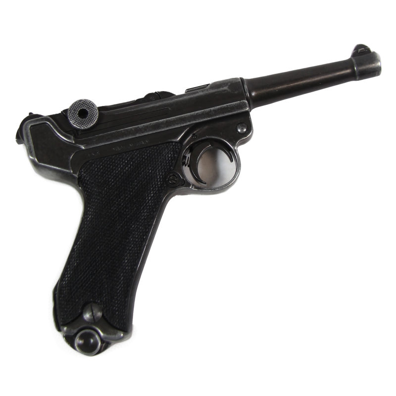 Pistolet Luger P08, aspect patiné