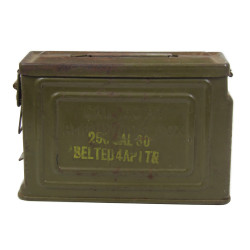 Box, Tin, Ammunition, .30 Caliber, Browning Machine Gun, CANCO