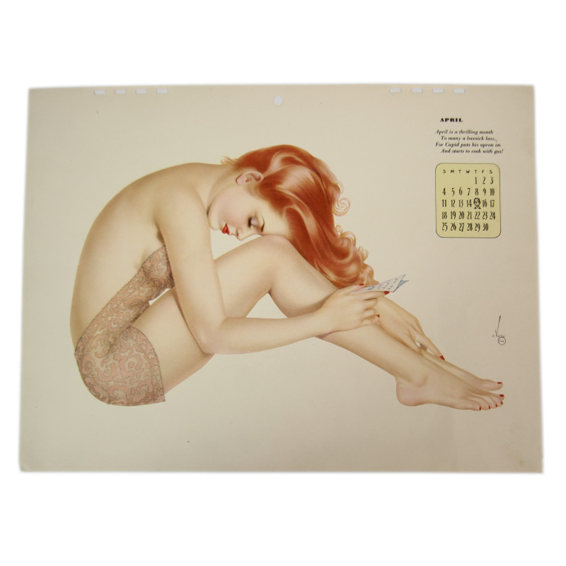 Girl, Pin-Up, Esquire, Alberto Vargas, April 1943