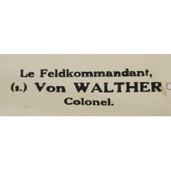 Affiche allemande, procédures d'indemnisation des réquisitions, Feldkommandantur 682, Namur, 1941