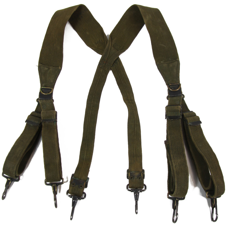 Suspenders, Belt, M-1936, HINSON MFG. CO. 1943, Camouflaged