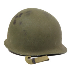 Casque M1, pattes fixes, liner INLAND, A washers verts, 1st Lieutenant