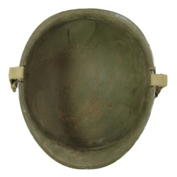 Casque M1, pattes fixes, liner INLAND, A washers verts, 1st Lieutenant