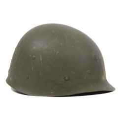 Casque M1, pattes fixes, liner INLAND, A washers verts, 1st Lieutenant