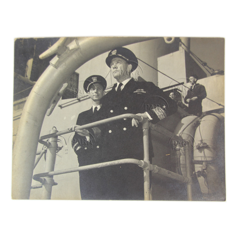 Photograph, US Navy, Combat Photo Unit 8, Rear Adm. Alan Kirk, USS Ancon, June 6, 1944